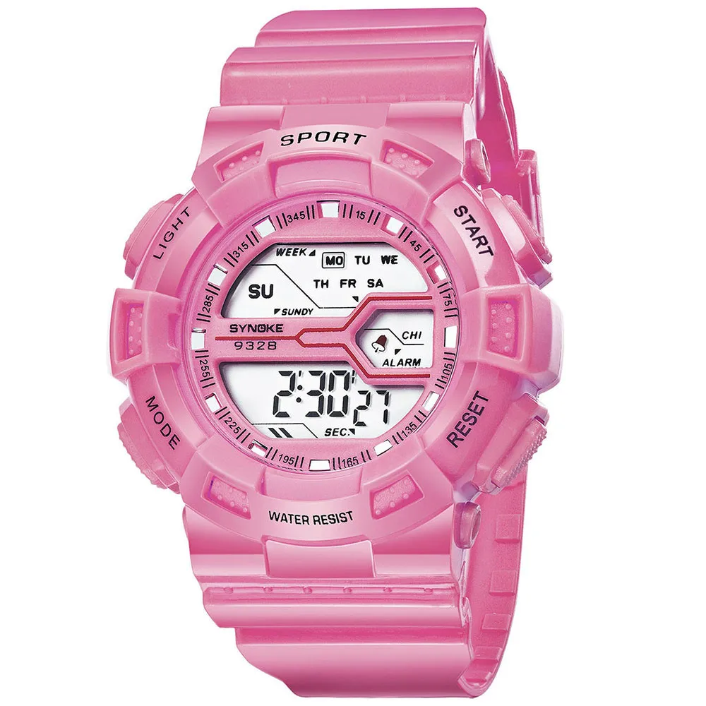 2018 Лидер продаж для мальчиков студент Водонепроницаемый спортивные часы светодио дный Digital Date Часы Наручные детские часы детские наручные