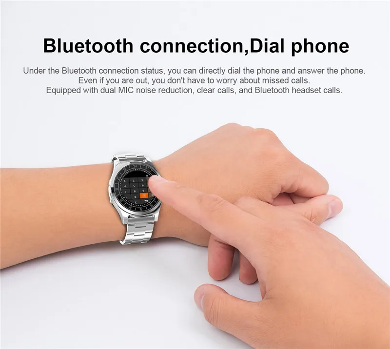 DT19 Bluetooth Смарт часы для мужчин металлические наручные часы циферблат вызова сердечного ритма кровяное давление спорт фитнес трекер SmartWatch