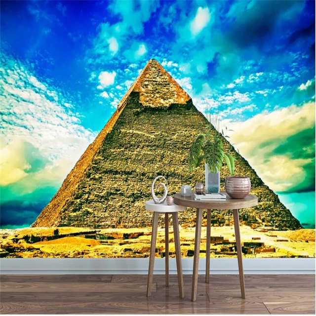 Beibehang Egypt Khufu Pyramid Hdtv Living Room Sofa Background Wall
