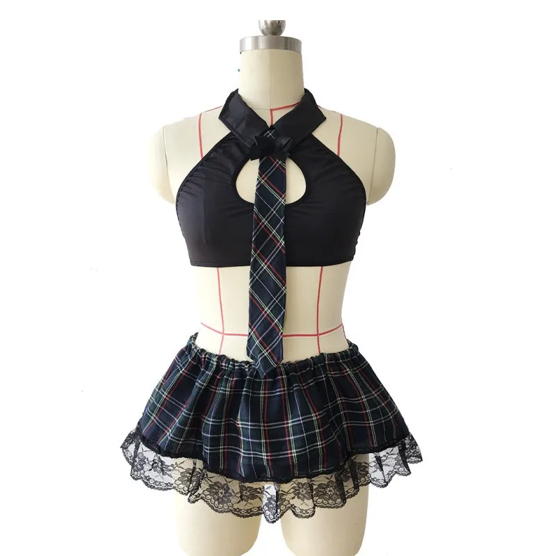 Plus Size Lingerie Sexy Erotic Costumes Lenceria Sexy School Cosplay Student Uniform Sexy Underwear Role Play Vest + Plaid Skirt Plus Size Lingerie Sexy Erotic Costumes Lenceria Sexy School Cosplay Student Uniform Sexy Underwear Role Play Vest + Plaid Skirt