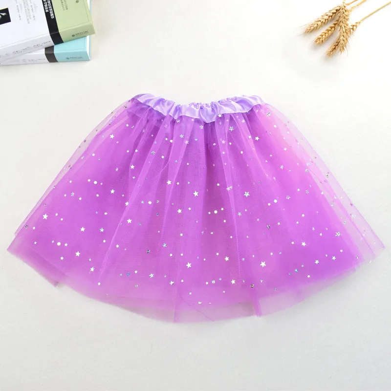 

Sparkle Silver TUTU Skirt Dance Skirt Children Princess Skirt Tiny shining Star dot decoration tutu skirt