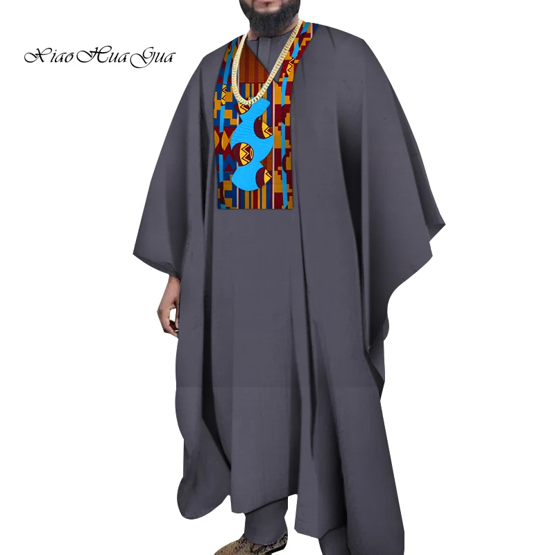 Африканский принт Повседневные Вечерние длинные свободный халат африканская мужская одежда Дашики Базен Riche Анкара Топы Африканский принт Toga Wyn769 - Цвет: 4