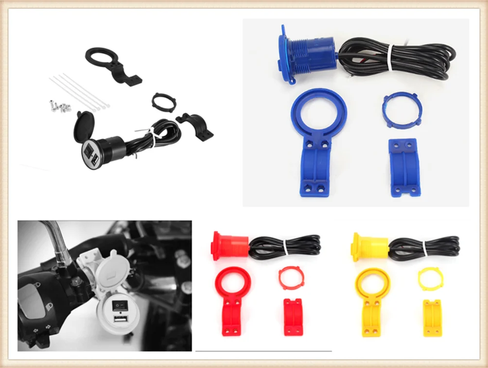 Motorcycle universal car phone USB charger power adapter socket for HONDA CBR929RR CBR600RR CBR954RR CB1000R