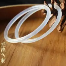 Уникальная красивая натуральный белый агат браслет, женщины Best подарок 56 мм-60 мм