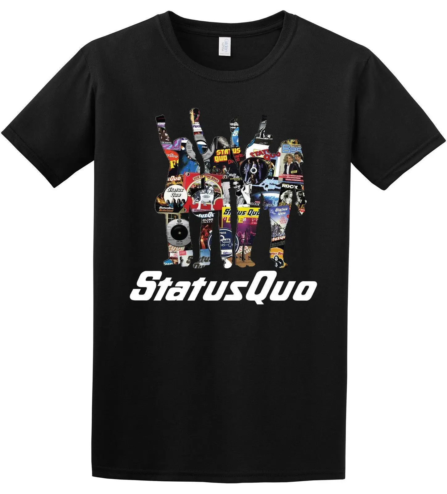 Cena STATUS QUO czarny T SHIRT mężczyźni dorosłych Slim Fit T Shirt S XXxl luźne bawełniane koszulki dla mężczyzn fajne topy koszulki z krótkim rękawem