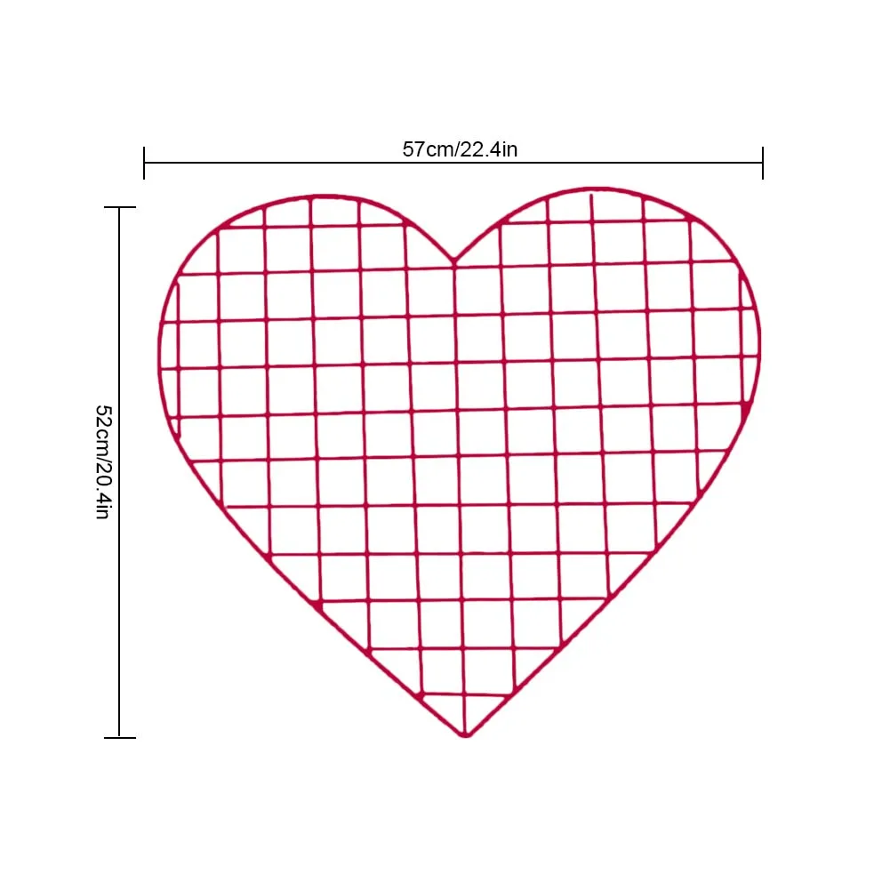 Металлическая настенная сетка в форме сердца, подвесная фоторамка для спальни, гостиной, железная многорамная стойка для хранения фотографий, домашний декор "сделай сам"