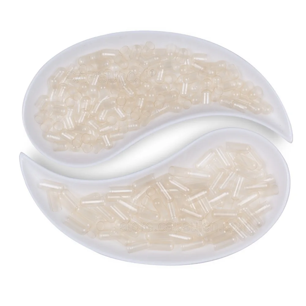 clear vegetarian capsule separated