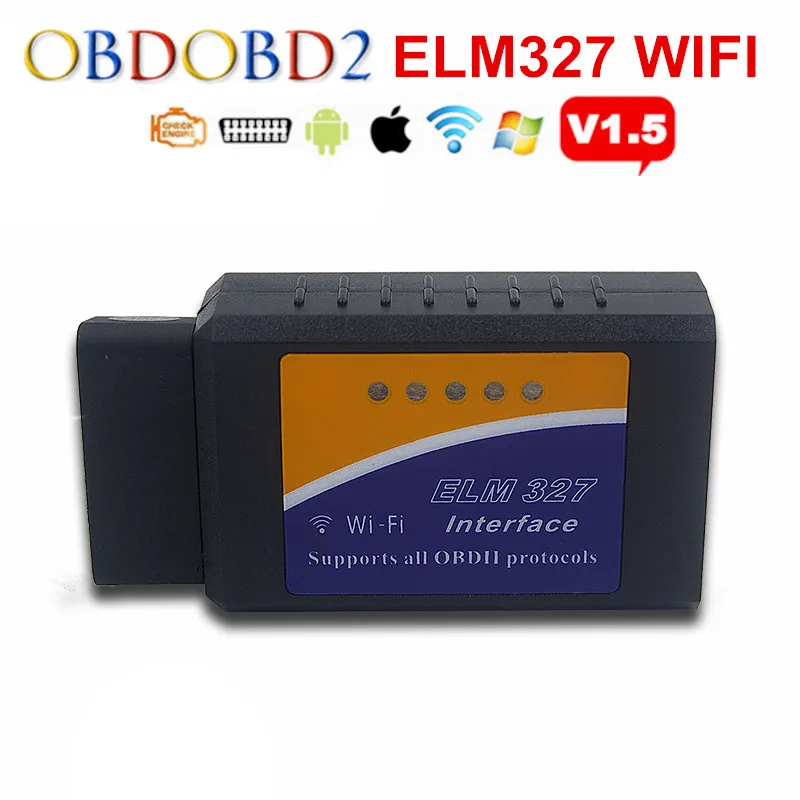 Настоящий 25K80 ELM327 МГц wifi/Bluetooth/USB V1.5 ELM 327 для Android Torque/PC Поддержка всех протоколов OBDII 12 языков - Цвет: ELM327 WIFI