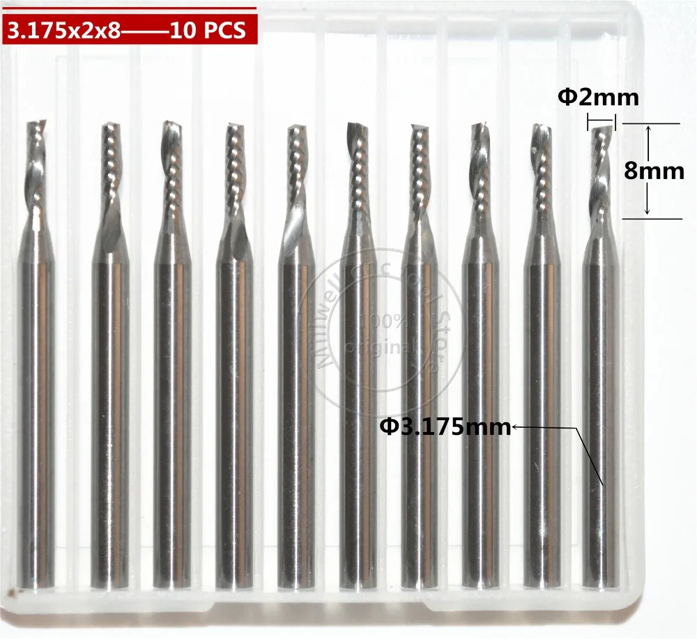 

3.175mm*2.0mm*8mm,Freeshipping,CNC wood tools,carbide End Mill,woodworking insert router bit,Tungsten milling,MDF,PVC,Acrylic
