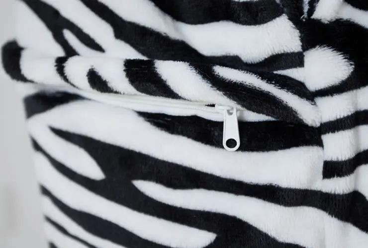 Зебра-милая пижама костюм для косплея киругуми унисекс пижамы Вечеринка Ночная рубашка карманы