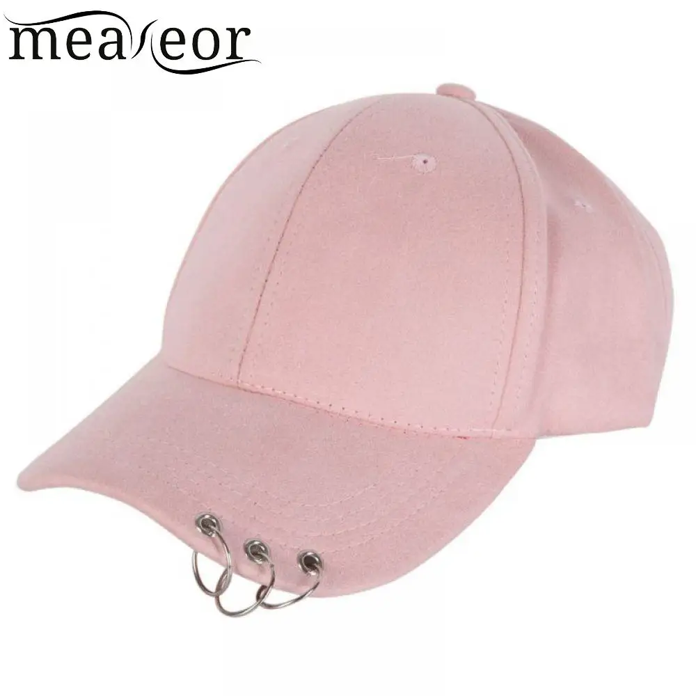 

Meaneor Unisex Casual Solid Adjustable Baseball Caps Snapback hats for men baseball cap women white baseball cap hat with Rings