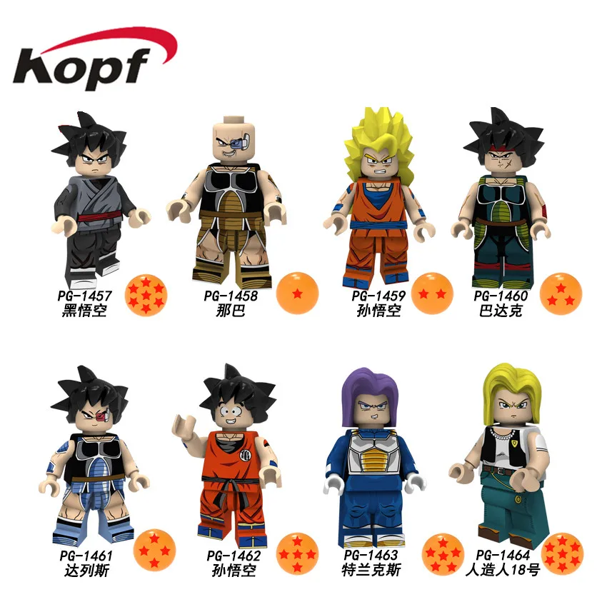 

PG8176 Single Sale Dragon Ball Z Figures Son Gouku Android 18 Vegrta Future Trunks Building Blocks Bricks Gift Toy Children