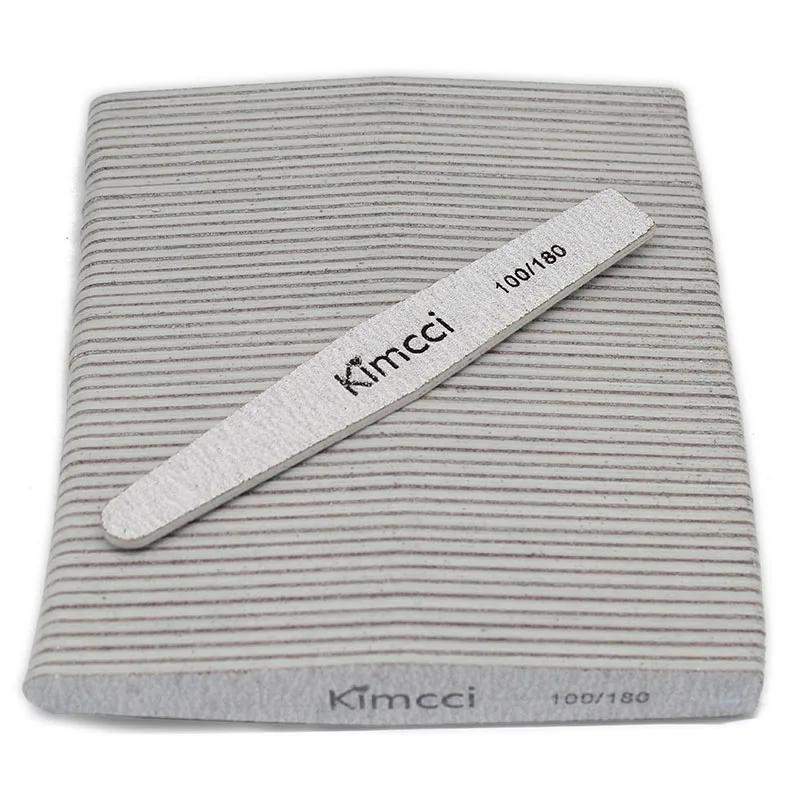 

Kimcci 50pcs/Lot Professional Nail Art Salon Manicure Supplies EDGE 100/180 Sanding Blocks Slim Buffer Nail File Manicure Tools