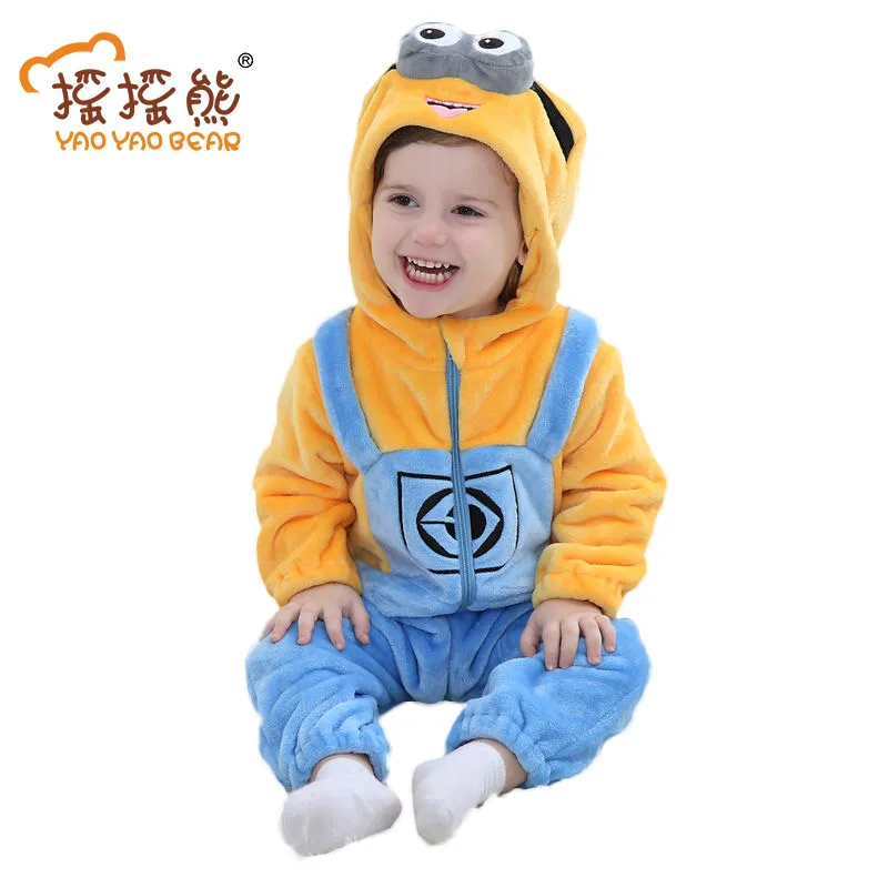 Comprar Ropa de niña Animal bebé Mono corto de disfraz ropa recién nacido pijamas ropa de invierno de lana niños cálido traje de nieve mono