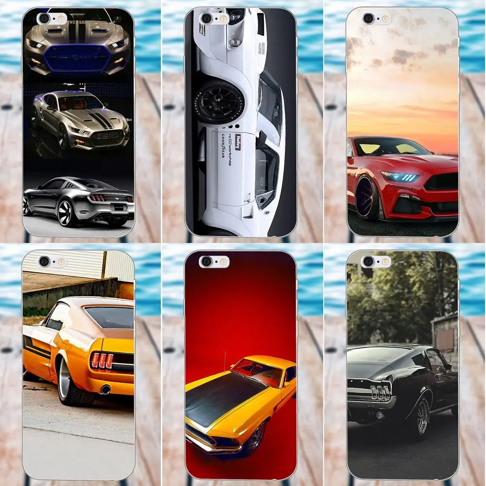 

For Apple iPhone 4 4S 5 5C SE 6 6S 7 8 Plus X Galaxy Grand Core II Prime Alpha TPU Phone Cases Covers Ford Mustang Boss