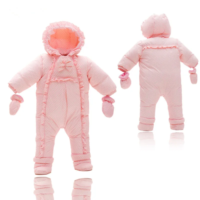 2018 Arctic Winter Baby Romper Snowsuit duck's down Outdoor Infant