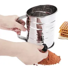 40 сетка из нержавеющей стали сито для муки ручной формы чашки сахар, Кофе Сито для муки глазурь шейкер фильтр выпечки Кондитерские инструменты