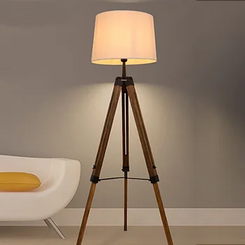 

Simple Triangle Floor Lamps Nordic personality creative woody American solid wood floor lamp LU629187 ZL23