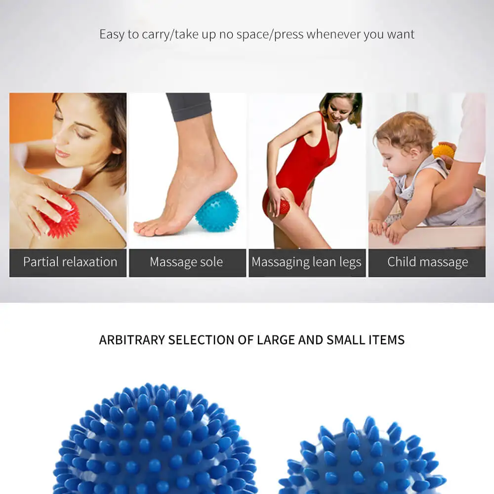 FDBRO ПВХ коврик для фитнеса шарики для массажа рук ПВХ подошвы Ежик сенсорный хват тренировочный мяч портативный шар для физиотерапии 6,5