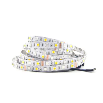 

100M 20X5M DC12V RGBW 5050 SMD LED strip Light IP30 Non-Waterproof RGB+WW(RGB+Warm White) 60Leds/M 300 LEDs Flexible White PC