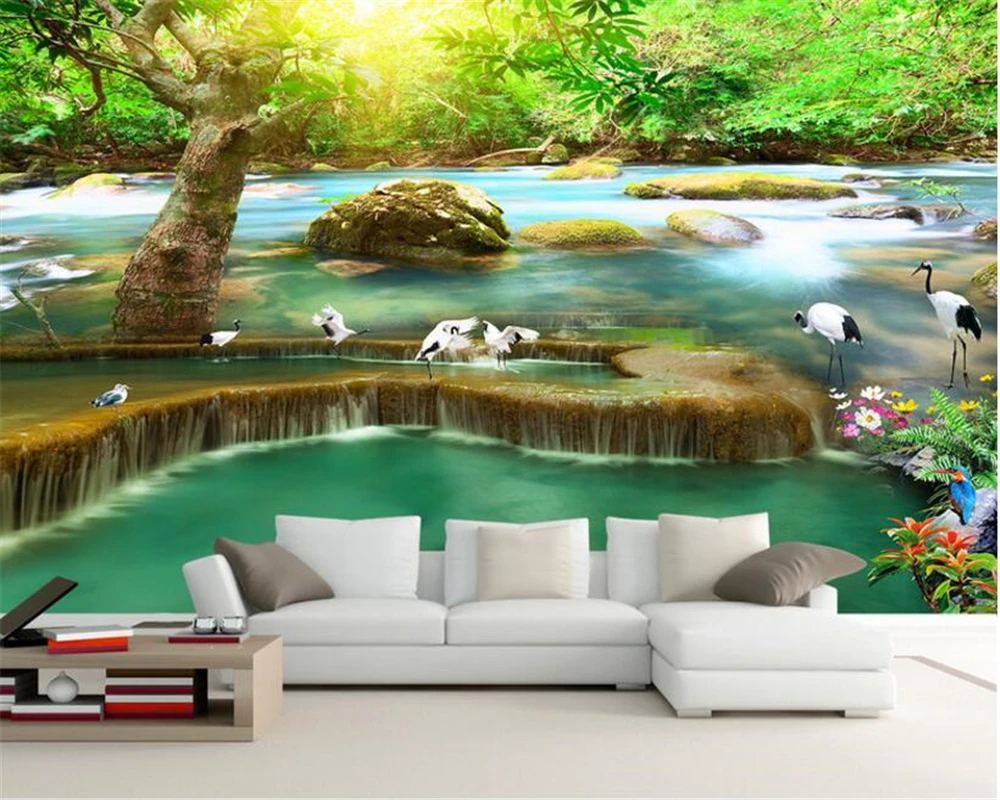 Beibehang Papel デ Parede 3d 壁紙高品質人格壁紙太陽森の滝クレーンパラダイステレビの背景 Tv Background Wallpaper Sun3d Wallpaper Aliexpress Beibehang Papel デ Parede 3d 壁紙高品質人格壁紙太陽森の滝クレーンパラダイステレビの背景 Tv Background Wallpaper Sun3d Wallpaper Aliexpress