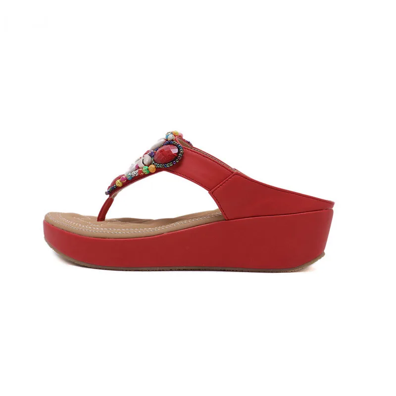 Najtaniej YAERNI klapki kobieta letnie sandały japonki buty na plażę kobiety marka projekt kliny sandały oddychające sandalias E698