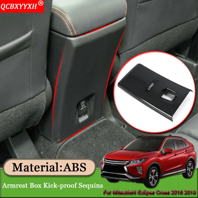 

Car Styling ABS Chrome Car Armrest Box Kick-proof Sequins Sticker Decoration Accessories For Mitsubishi Eclipse Cross 2018 2019