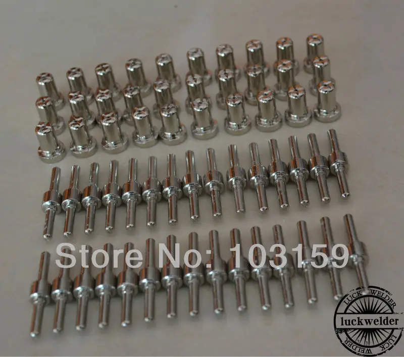 

100pcs LG-40 PT-31 Plasma Cutting Consumable Extended Nickel-plated Tip & Electrodes CUT-40 CT-312