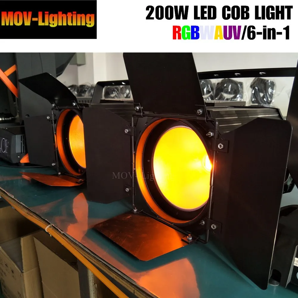 200 Вт COB Par Light RGBWAUV студийная театральная шайба DMX сценические огни