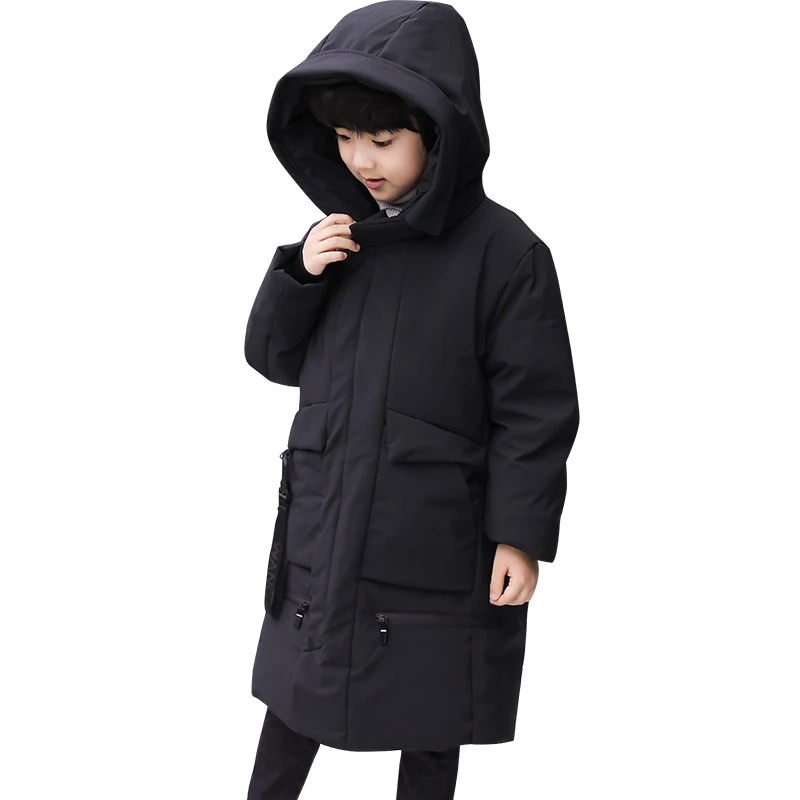 

-35 Degree Winter children's white duck down jackets long hooded boys windpfoof waterproof down jackets casual boys down coats