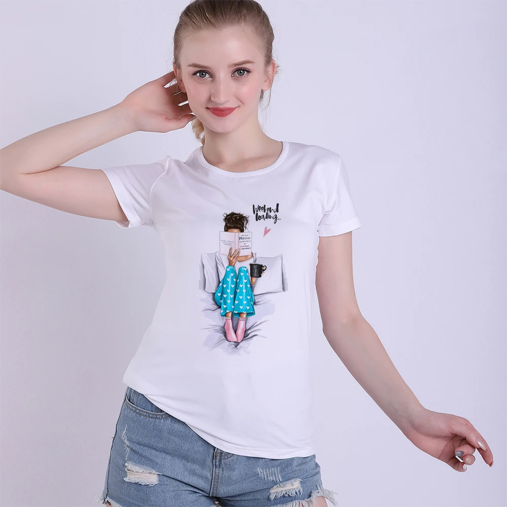 Женская футболка с модным принтом Super Mama Girl белая хлопковая женская летняя