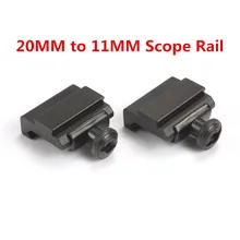 2шт 20 мм до 11 мм направляющая для прицела крепление база Вивер Пикатинни для Ласточкин хвост рельс адаптер Охотничья винтовка Оптический окуляр длиной 30 мм