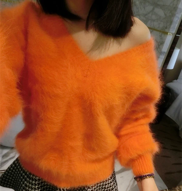 2018 Women ladies Sweaters and Pullovers Pure 100% Mink Cashmere Knitted Pullover wsr294 2018 Women ladies Sweaters and Pullovers Pure 100% Mink Cashmere Knitted Pullover wsr294