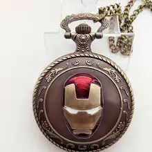 Утепленный Альтман Маска героя из мультфильмов Винтаж, античная бронза мужские и женские подарочные подвесные подарочные брелки карманные часы, Рождественский подарок P28