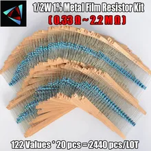 ^^Best Offers Wholesale 122 Values ,2240PCS/Set 1/2W Metal Film Resistor Assorted Kit 1% Free ShiPPing ^^Best Offers Wholesale 122 Values ,2240PCS/Set 1/2W Metal Film Resistor Assorted Kit 1% Free ShiPPing