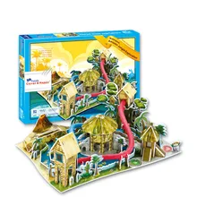 Игрушек! 3D головоломка Бумажная модель игрушки детский парк warterpark пиратский корабль карусель цирк и Пьеро колесо обозрения подарок 1 шт