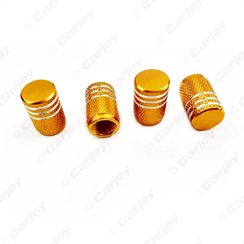 Auto Motorcycle Aluminum Alloy Wheel Tire Valve Stem Caps Dust Covers 4pcs 6-Color Black/Red/Gold/Green/Blue/Purple