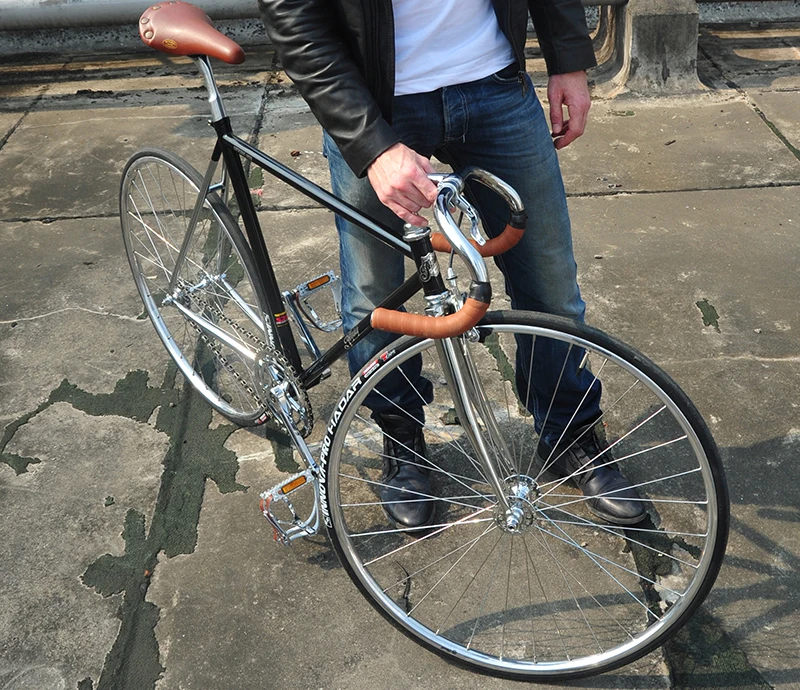 700C Fixie велосипед трек Односкоростной велосипед 54 см 56 см 58 см 60 см фиксированная передача велосипед 4130 хром-молибденовая сталь винтажная велосипедная Рама