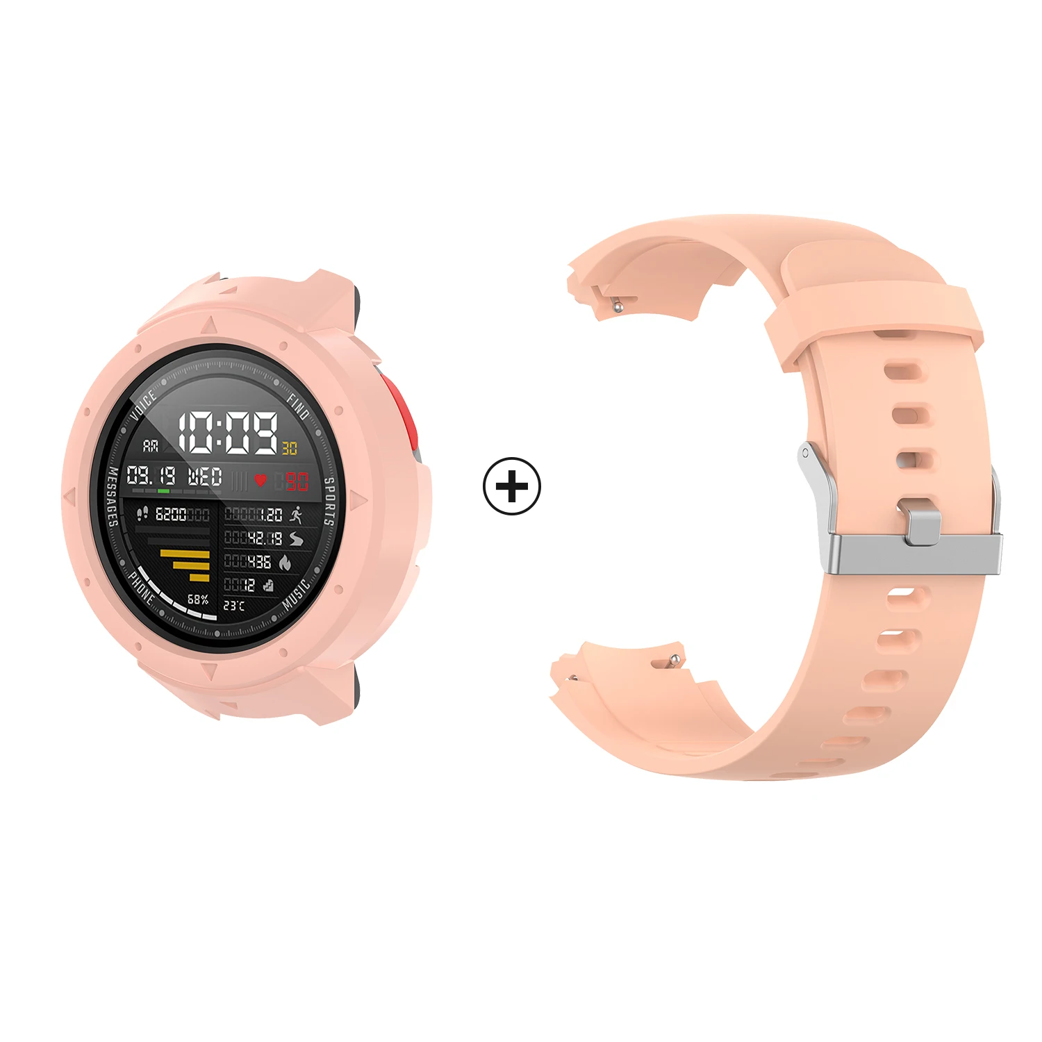 Для Amazfit Verge 2 ремешок для часов для Amazfit Verge ремешок для Amazfit Verge lite PC Csae Крышка+ Мягкий силиконовый браслет аксессуары