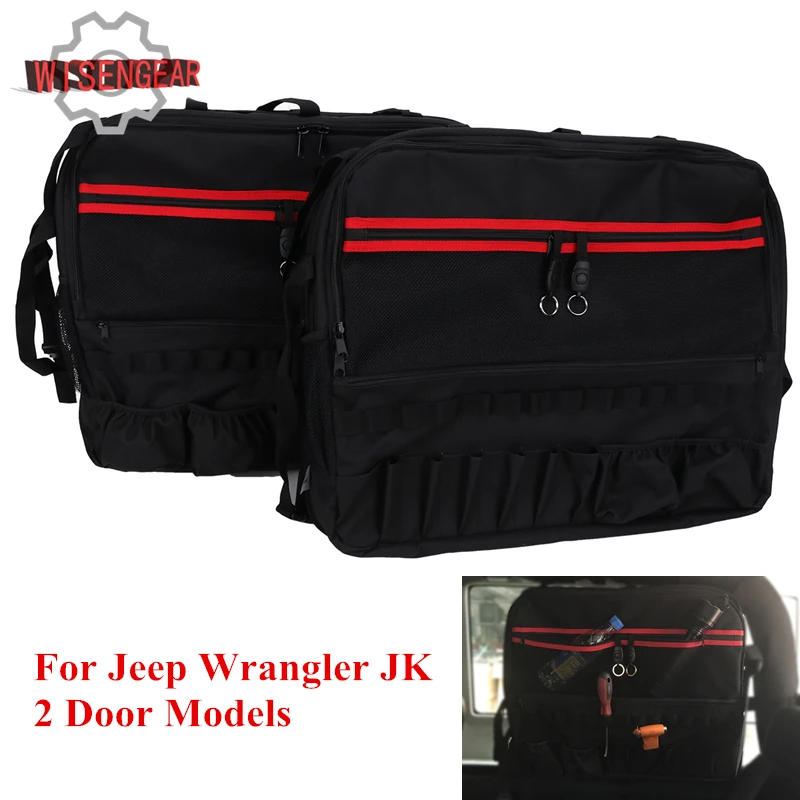 2PCS For Jeep Bags Multi Pockets Saddlebag Storage Bag For Jeep