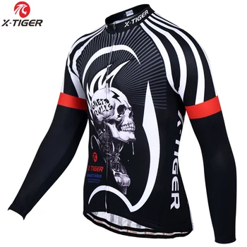

X-Tiger 2020 100% Polyester Cycling Jersey Long Sleeve Breathable MTB Bicycle Clothing Quick-Dry Racing Bike Cycling Clothes