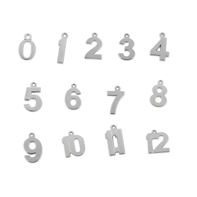 Buy 0 12 Numbers Charms to Choose From Antique Silver