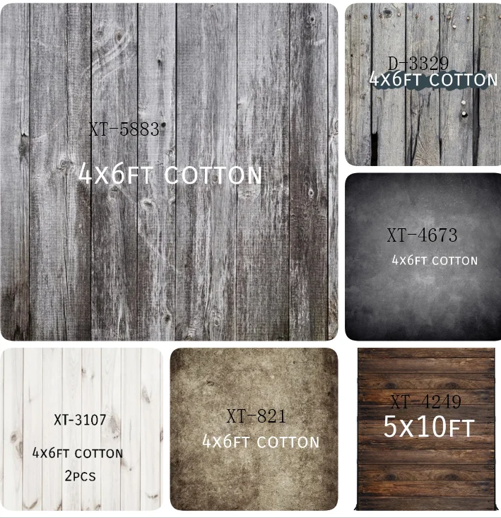 

7pc cotton polyester wood floor photography backdrop wooden wall photo background props
