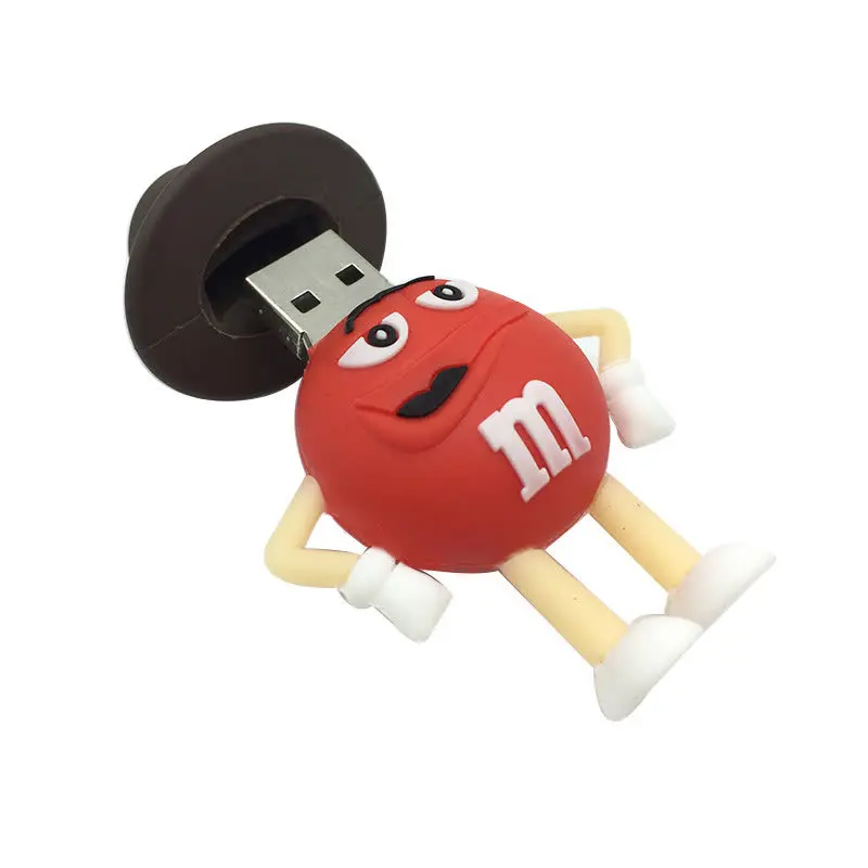 Usb флеш-накопитель с героями мультфильмов M chocolate beans usb 2,0 4 ГБ 8 ГБ Флешка 16 ГБ 32 ГБ 64 Гб 128 ГБ usb-носитель Флешка