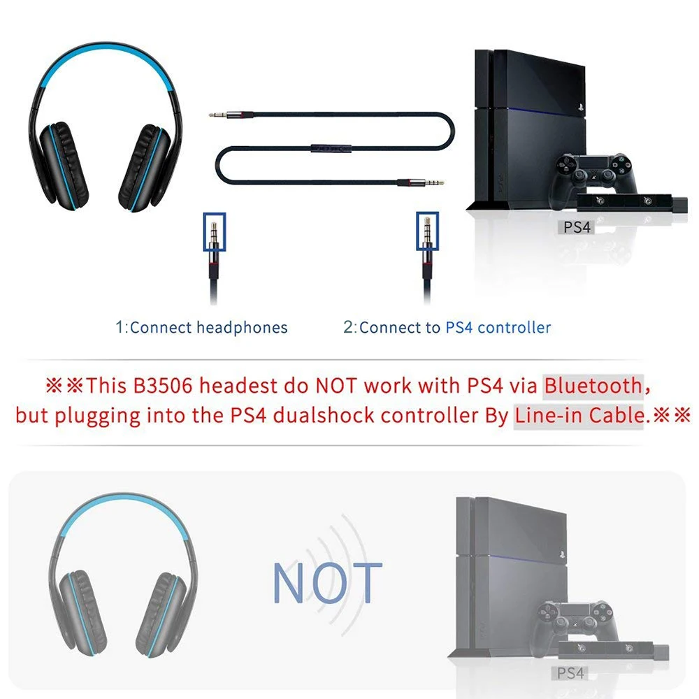 KOTION EACH B3506 Bluetooth наушники Беспроводная игровая гарнитура складная V4.1 с микрофоном