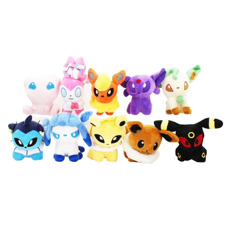 Плюшевые игрушки Evee Mew 10 см версия Q Sylveon Umbreon Espeon Jolteon Vaporeon Flareon leaceon плюшевые для