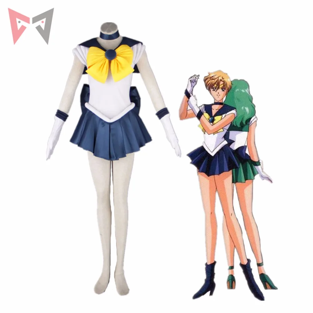Anime Sailor Moon Costume Super Sailor Neptune Cosplay Dress custom made
