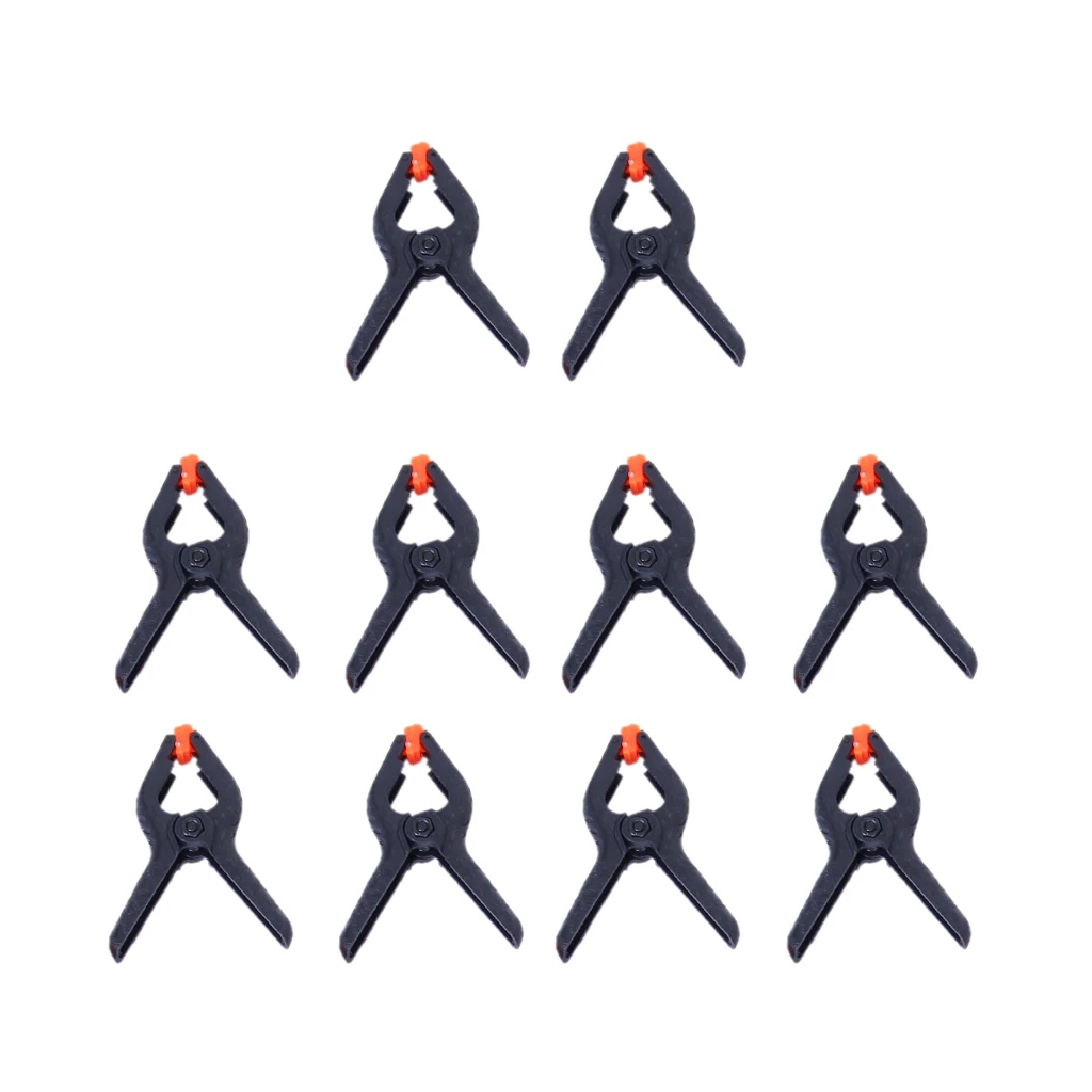 Plastic Photo Background Clamps Clip For Clipping Paper Canvas Muslin Backdrops Pack Of 10PCS Black