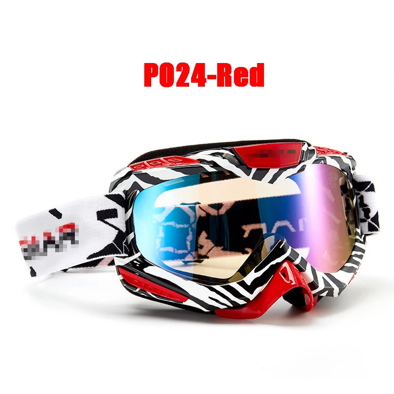 Очки для мотоциклистов, беговых гонок, велоспорта, мотокросса, красочные очки для мотокросса, Gafas lunetes Gozluk - Цвет: P024 Red