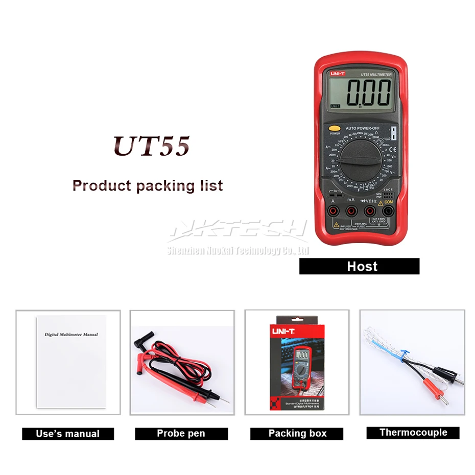 UNI-T Цифровой мультиметр UT51 UT52 UT53 UT55 UT56 Вольтметр Амперметр Омметр AC DC Вольт переменного тока сопротивление постоянной ёмкости, универсальный конденсатор частоты